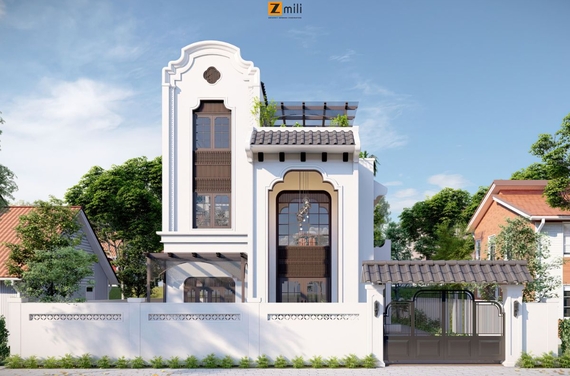101+ mẫu nhà phố tân cổ điển sang trọng đẹp nhất 2025