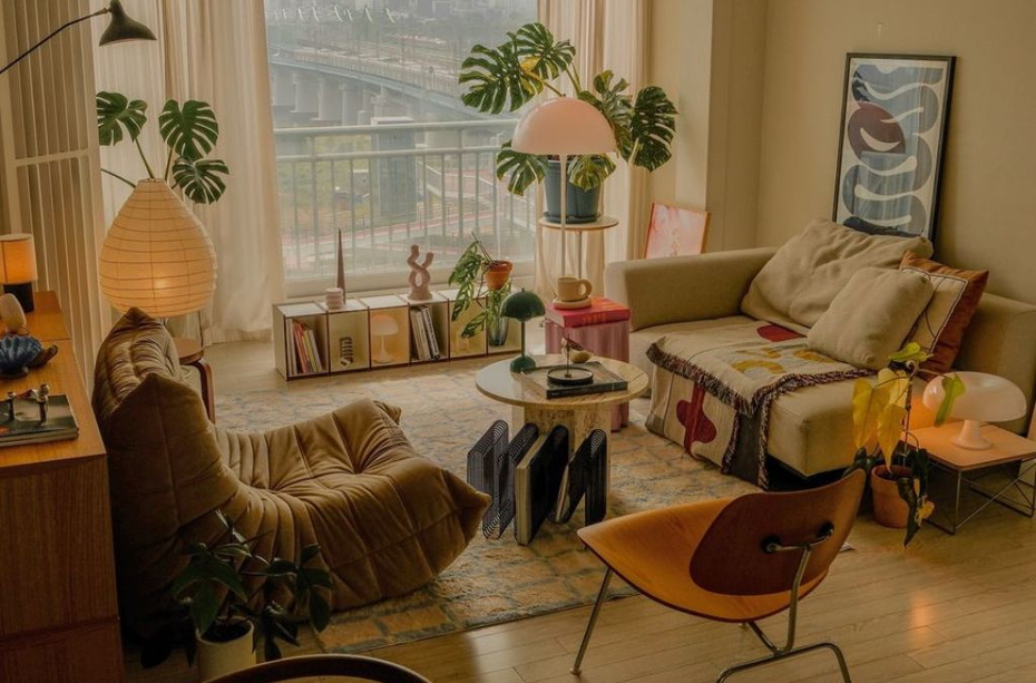 Gợi ý decor phòng khách Vintage: Phối màu & nội thất không lo bị "sến"