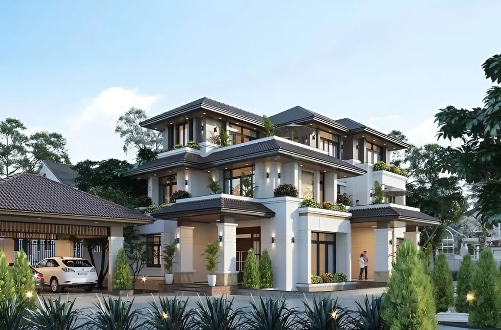 Mẫu biệt thự mái nhât 2