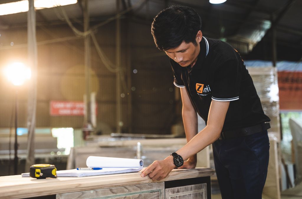 Biệt thự gỗ óc chó - Xưởng sản xuất nội thất của Zmili Design