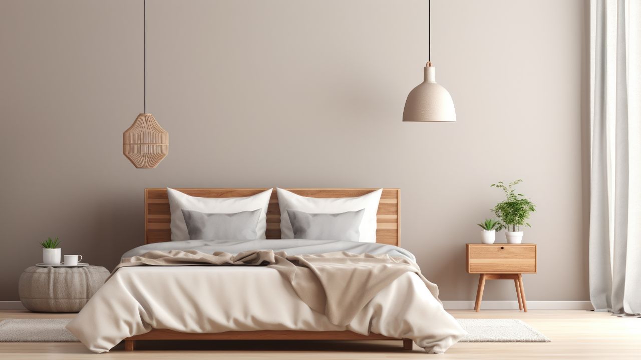 Nội thất phòng ngủ bằng gỗ MDF giúp tối ưu hóa diện tích, tạo cảm giác thoải mái và ấm cúng.