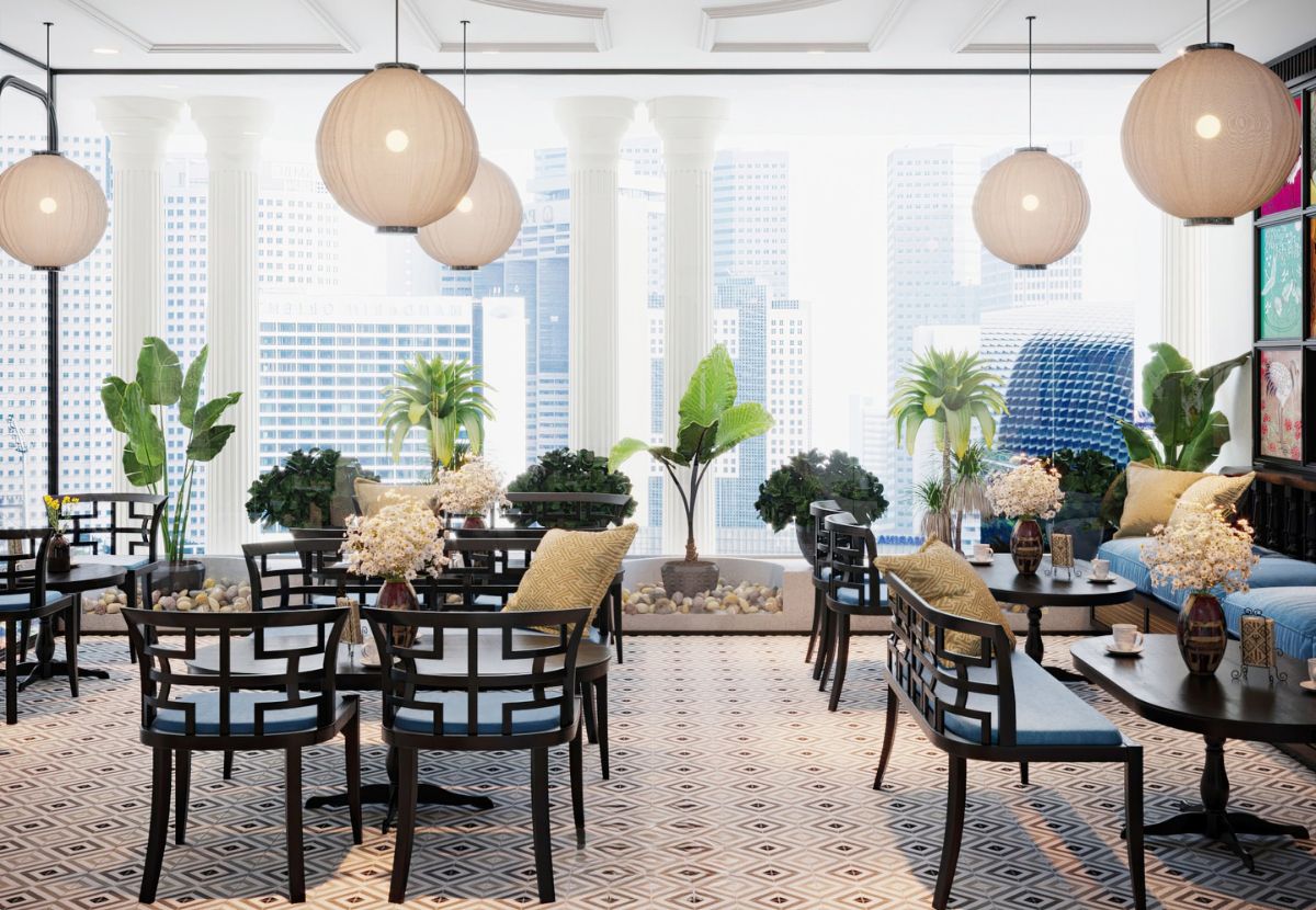 Phòng khách phong cách Indochine