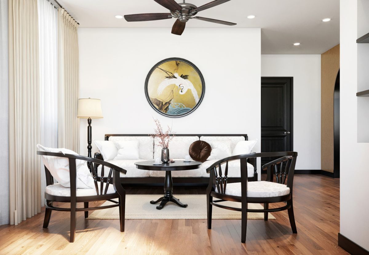 Phòng khách phong cách Indochine