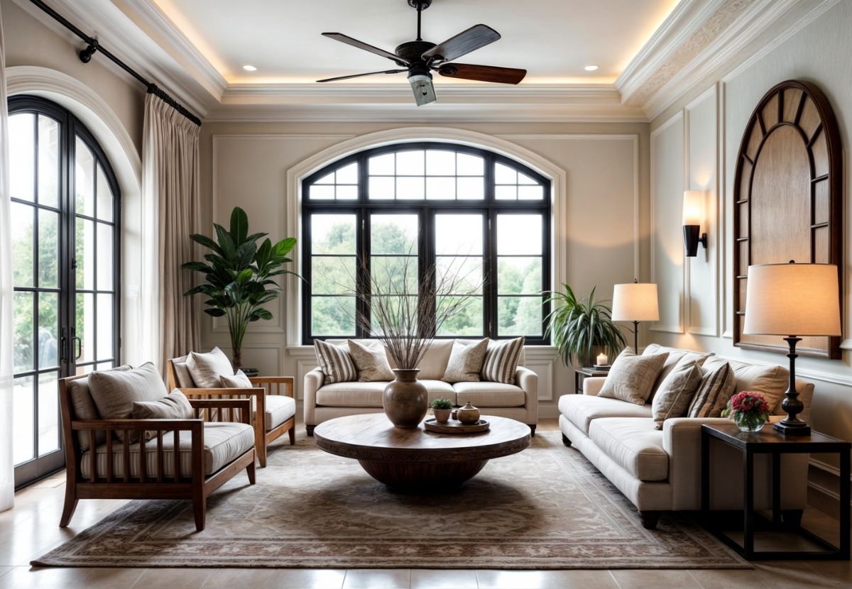 Phòng khách phong cách Indochine