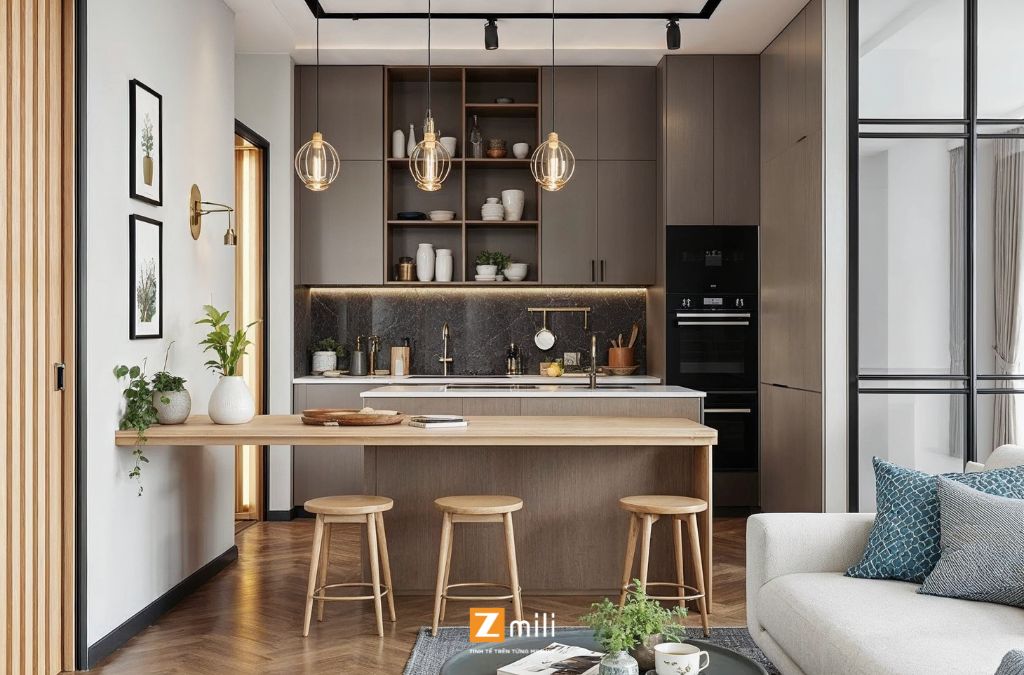 Phòng bếp phong cách Indochine - Zmili Design