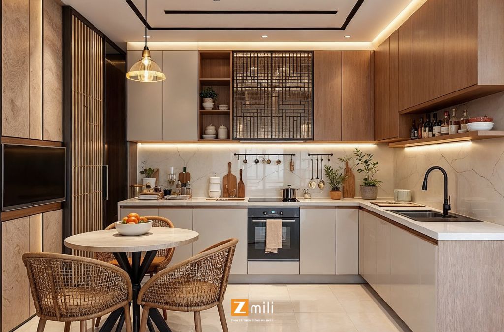Phòng bếp phong cách Indochine - Zmili Design