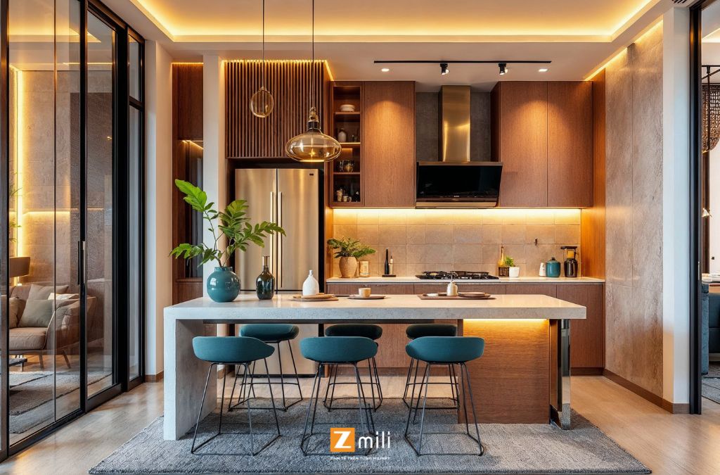 Phòng bếp phong cách Indochine - Zmili Design