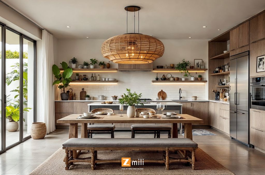 Phòng bếp phong cách Indochine - Zmili Design