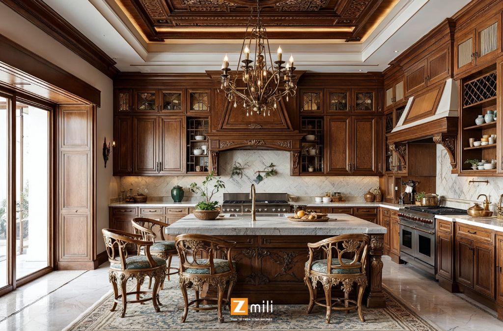 Phòng bếp phong cách Indochine - Zmili Design