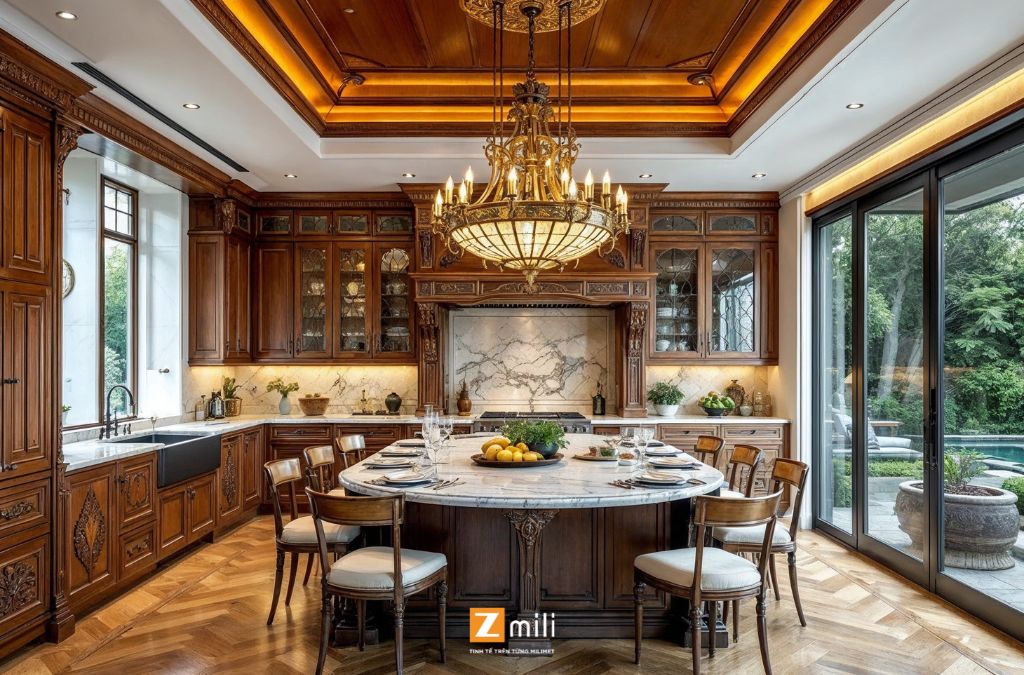 Phòng bếp phong cách Indochine - Zmili Design