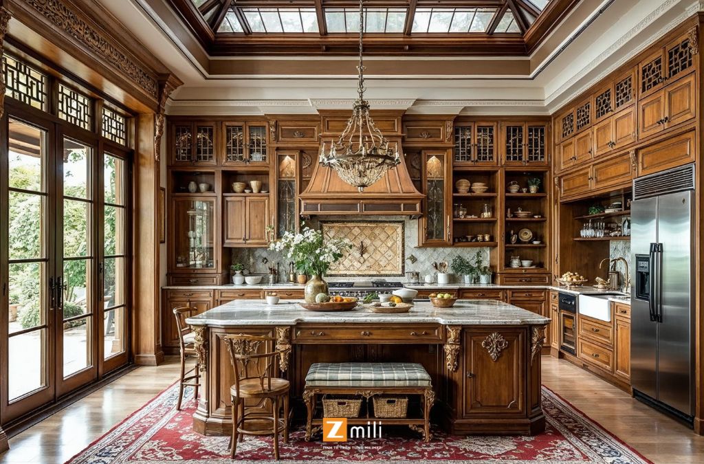 Phòng bếp phong cách Indochine - Zmili Design
