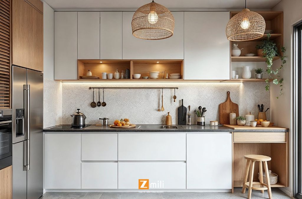 Phòng bếp phong cách Indochine - Zmili Design
