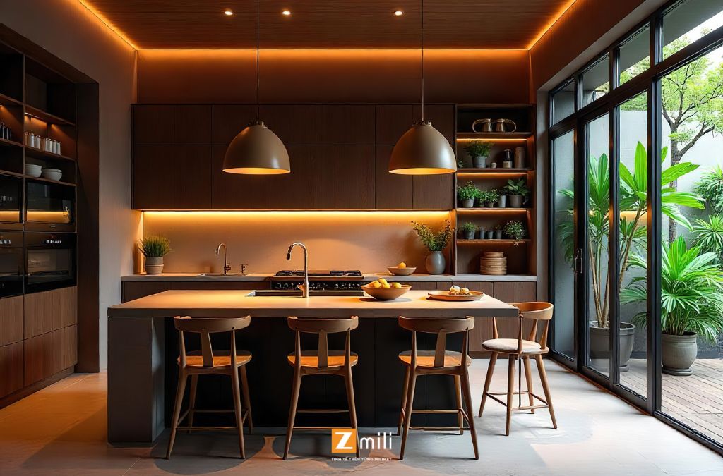 Phòng bếp phong cách Indochine - Zmili Design