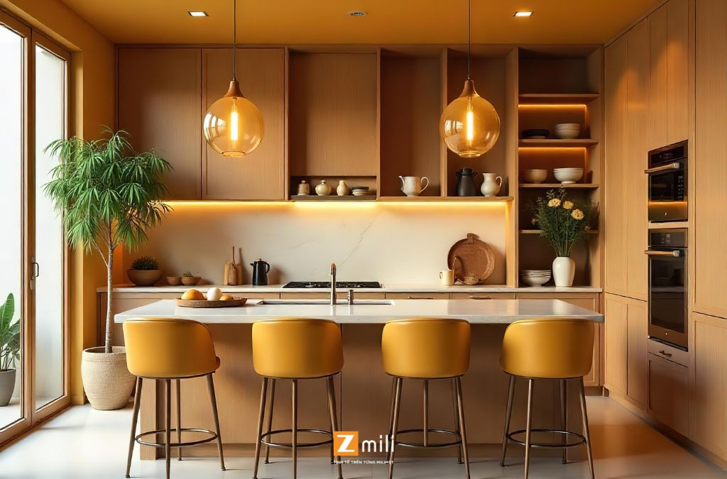 Phòng bếp phong cách Indochine - Zmili Design