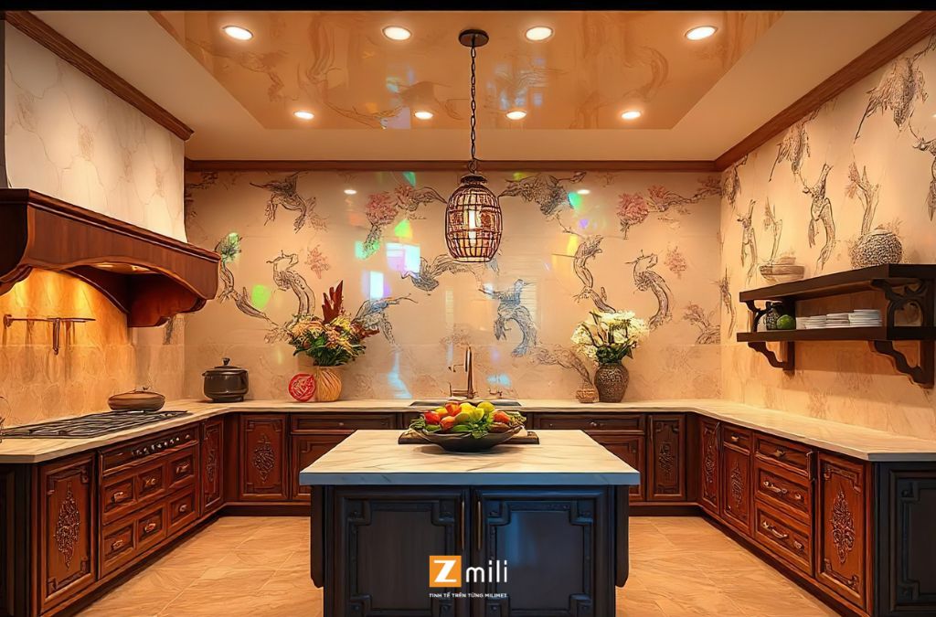 Phòng bếp phong cách Indochine - Zmili Design