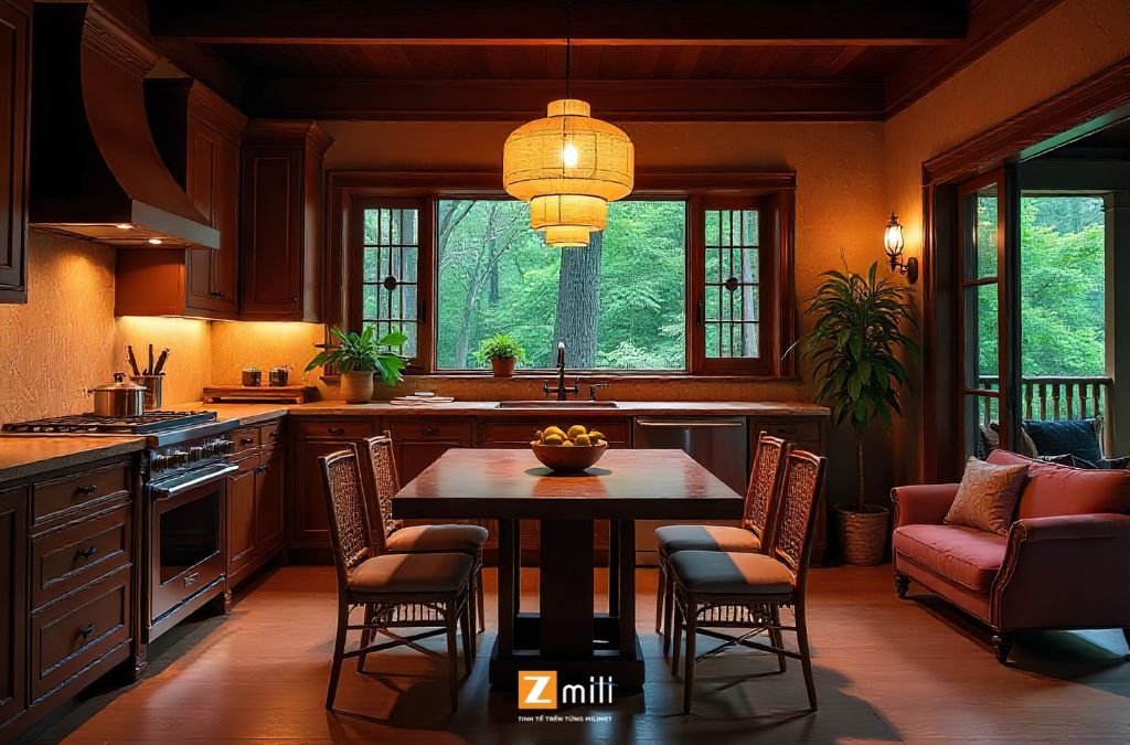Phòng bếp phong cách Indochine - Zmili Design