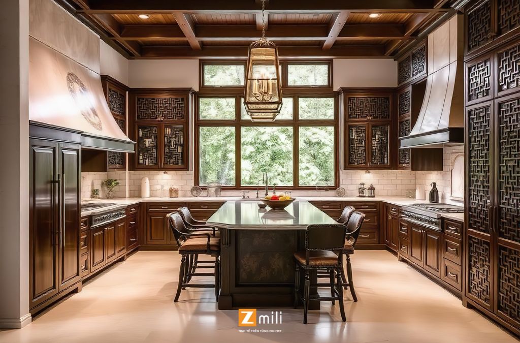 Phòng bếp phong cách Indochine - Zmili Design