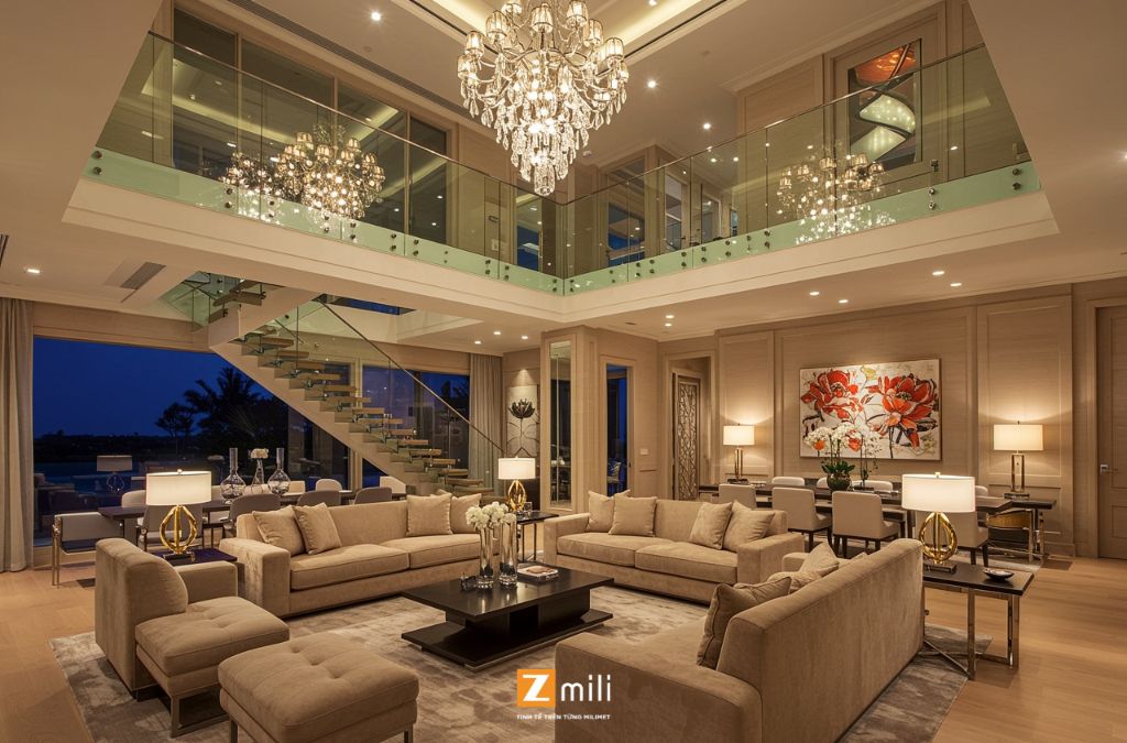 Phòng Khách Cao Trần