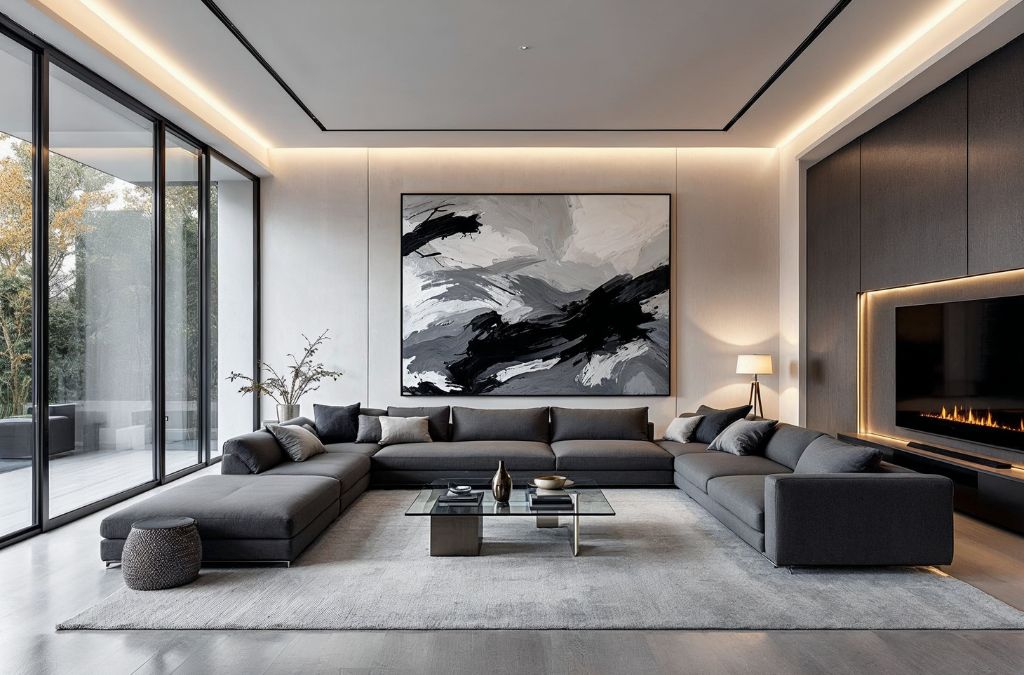 Mẫu phòng khách biệt thự hiện đại sang trọng, quý phái