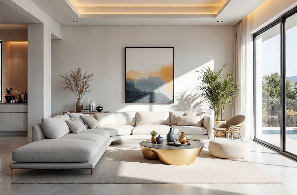 Mẫu phòng khách phong cách Minimalist đơn giản, quý phái