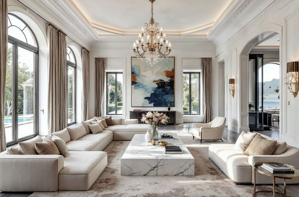 Mẫu Sofa lớn phù hợp với không gian biệt thự trên 50m2