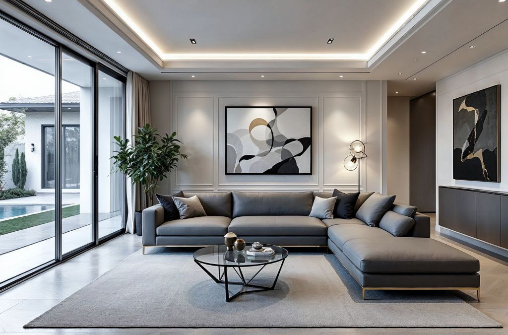 Mẫu Sofa chữ L phù hợp với không gian phòng khách từ 30 đến 50m2