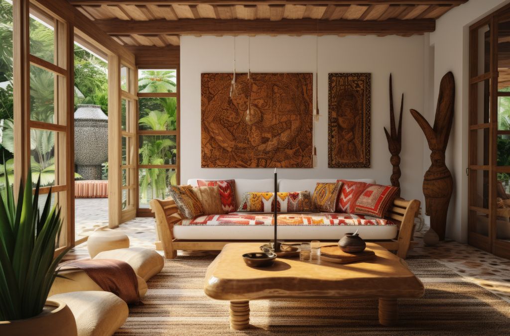 Trong phong cách Rustic, nội thất thường có tông màu ấm áp