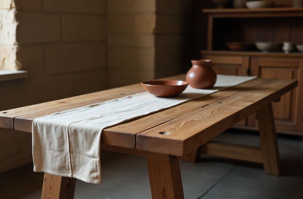 Nội thất phong cách Rustic chủ yếu sử dụng vật liệu thự nhiên
