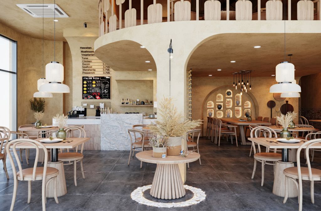 Nhà Hàng Ý Park với phong cách nội thất Rustic độc đáo
