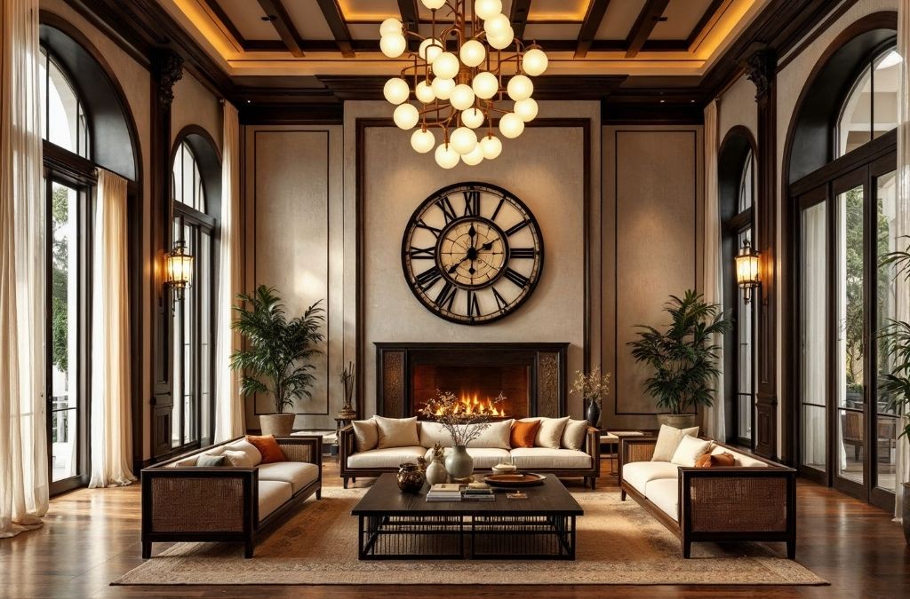 Không gian phòng khách biệt thự được bố trí khoa học, hợp phong thủy