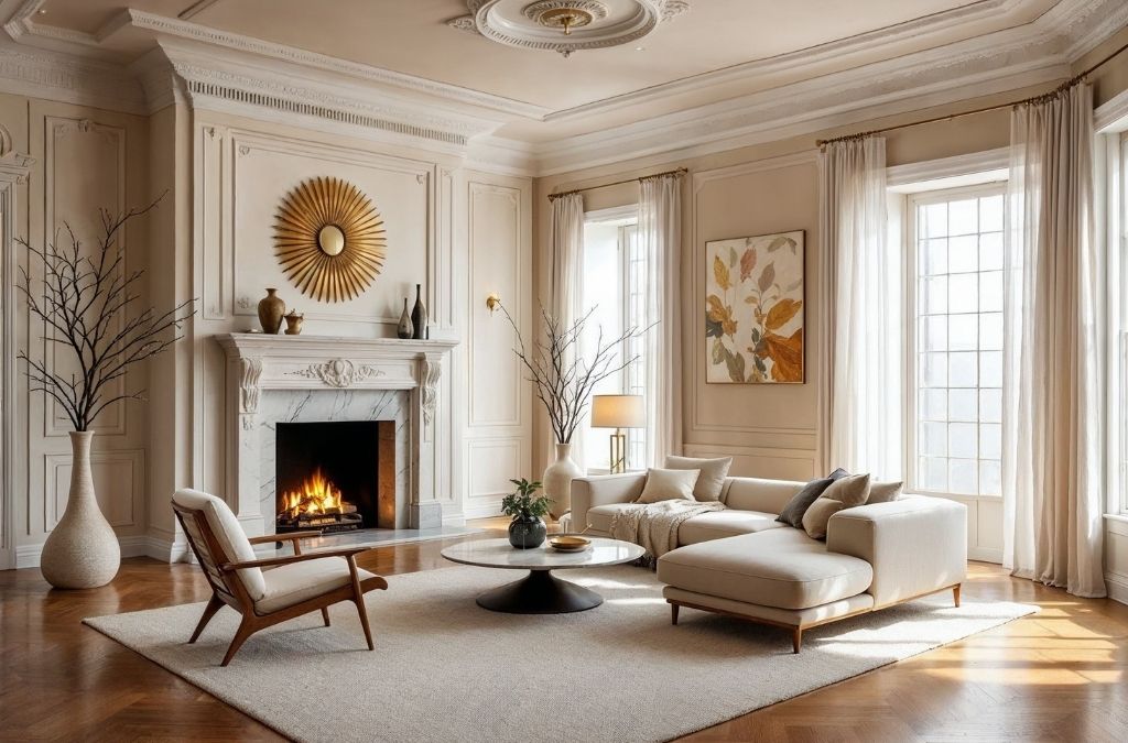 Mẫu biệt thự với tông mầu nhẹ nhành, sang trọng