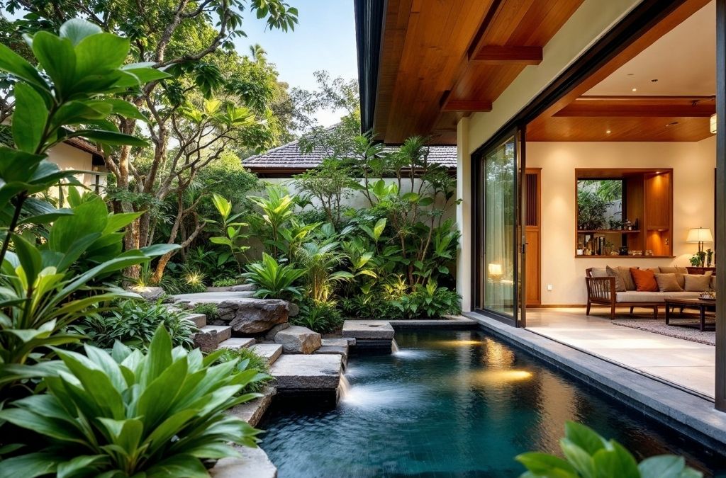 Mẫu biệt thự với không gian tiểu cảnh độc đáo