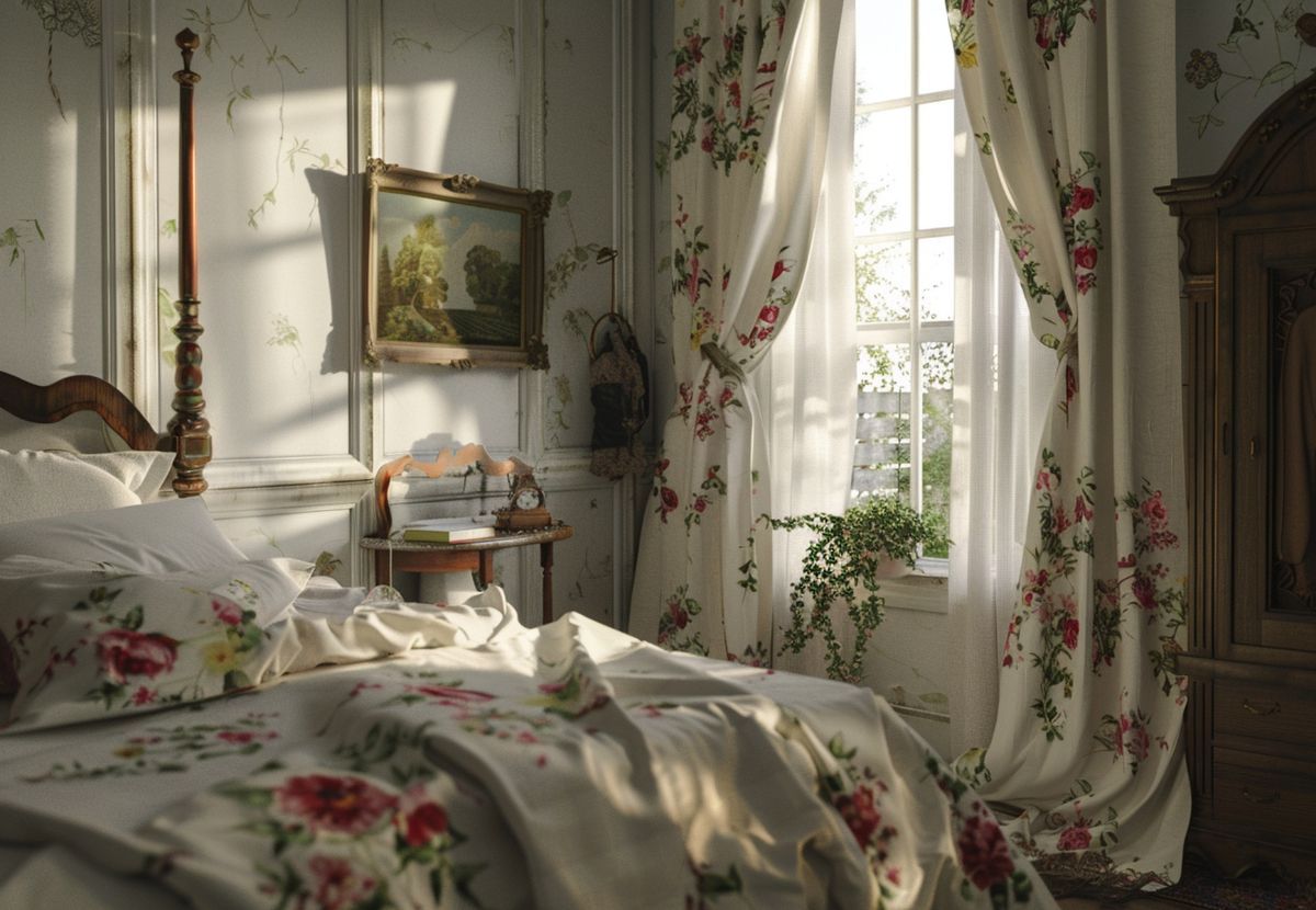 Mẫu decor phòng ngủ với nội thất lụa với họa tiết sang trọng tinh tế