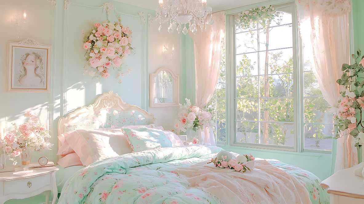 Mẫu phòng ngủ vintage, nhẹ nhàng nàng thơ dành cho nữ