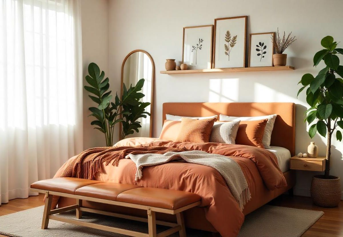 mẫu phòng ngủ dành cho nam với không gian xanh độc đáo