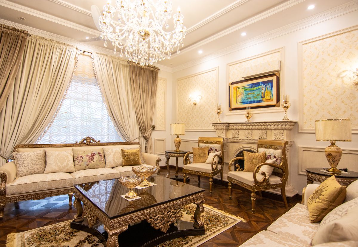 Mẫu trang trí phòng khách nội thất sang trọng, độc đáo, quý phái