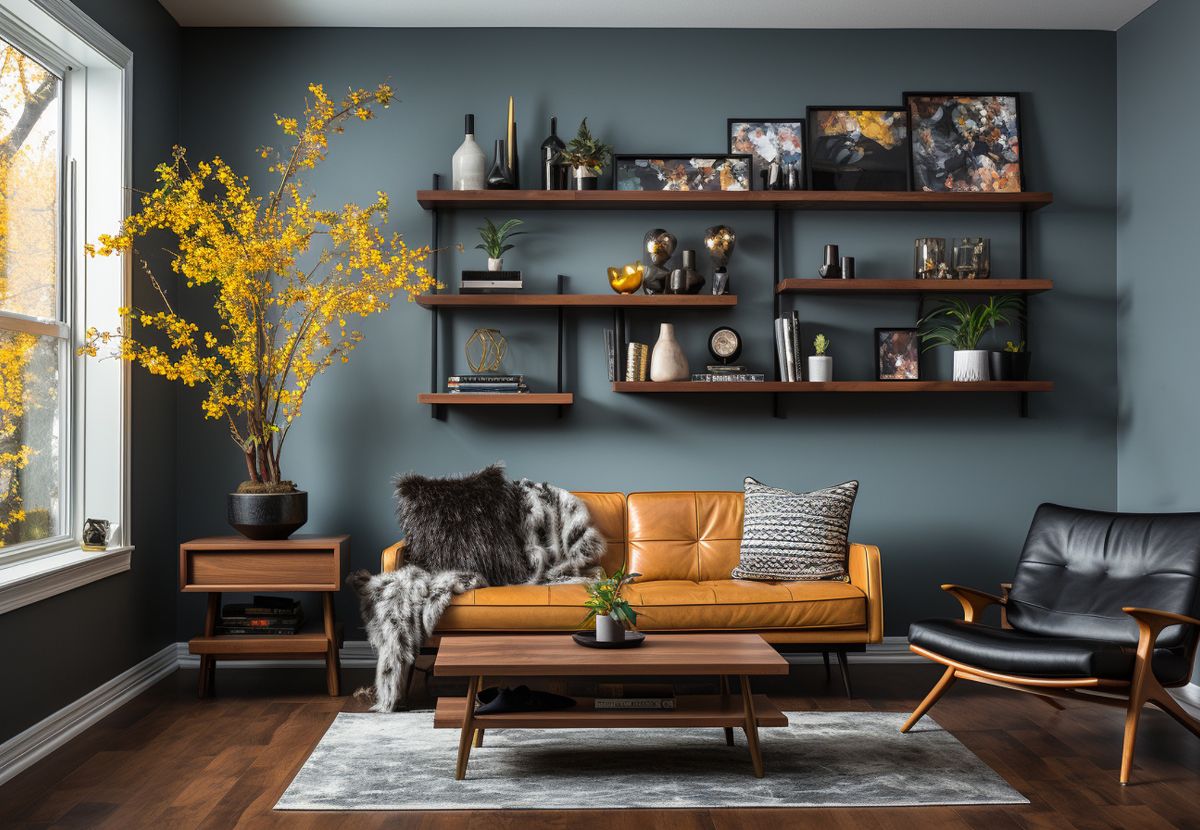 Mẫu trang trí phòng khách nhà phố với hệ tủ độc đáo tối ưu không gian