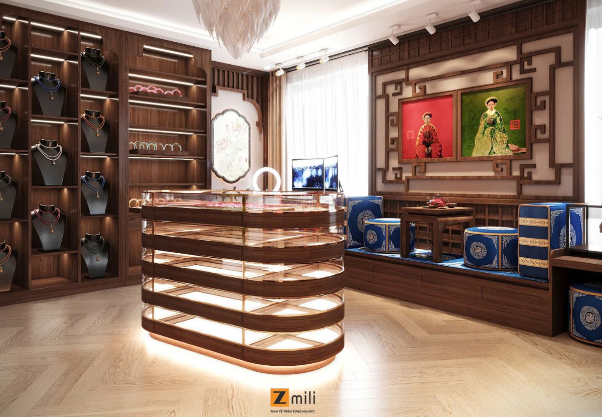 Góc trưng bày sản phẩm bắt mắt khi livestream