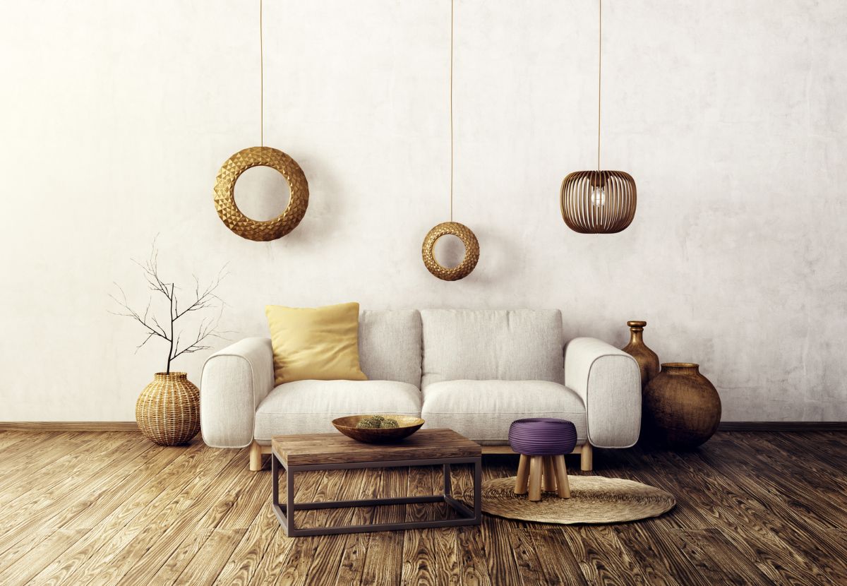 Phòng khách phong cách Boho ưu tiên sự mềm mại trong thiết kế nội thất