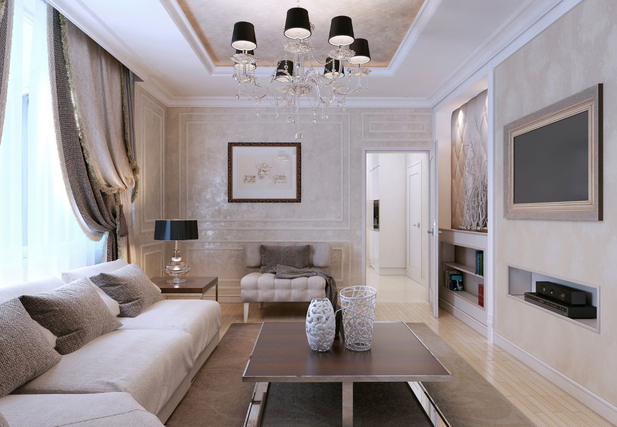 Mẫu nội thất chung cư tân cổ điển cho không gian 80m2