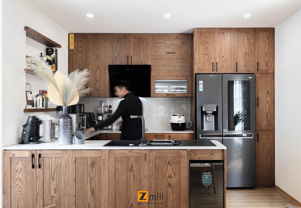 Mẫu Decor nhà bếp biệt thự vườn Tùng phong cách Tropical Rustic