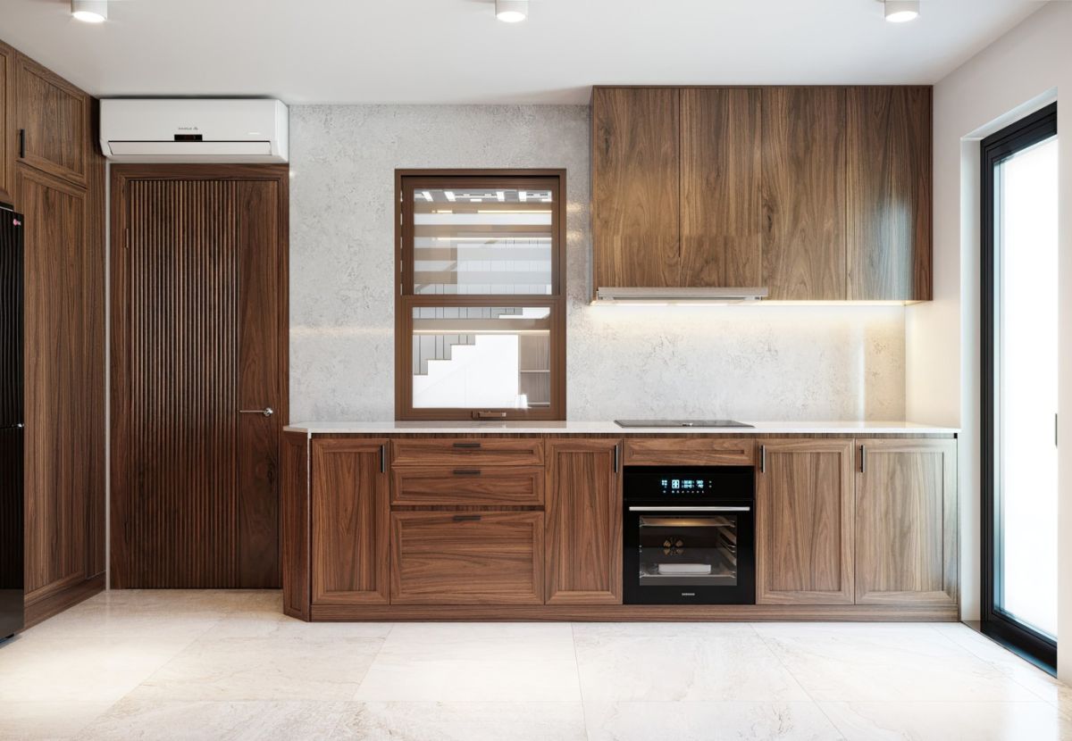 Mẫu bếp chưa có nội thất phong cách vintage