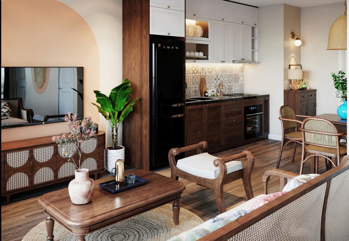 Mẫu decor nhà bếp cho chung cư Tú Ánh với không gian hạn chế