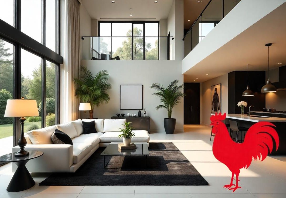 Phòng khách nên đặt ở trung tâm nhà, ưu tiên hướng Tây Nam, Tây Bắc.