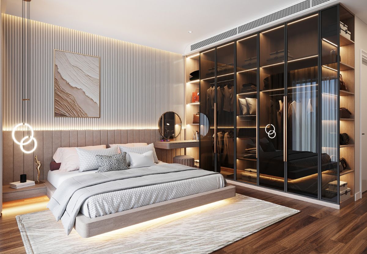 Mẫu phòng ngủ biệt thự đảo Ecopark đẹp, sang trọng