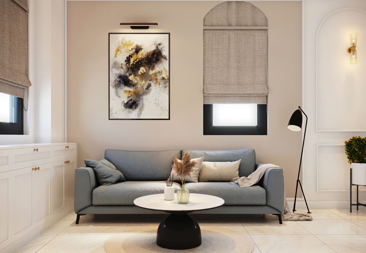 Phòng sinh hoạt chung nhà liền kế tại Sao Biển mang hơi hướng Bắc Âu