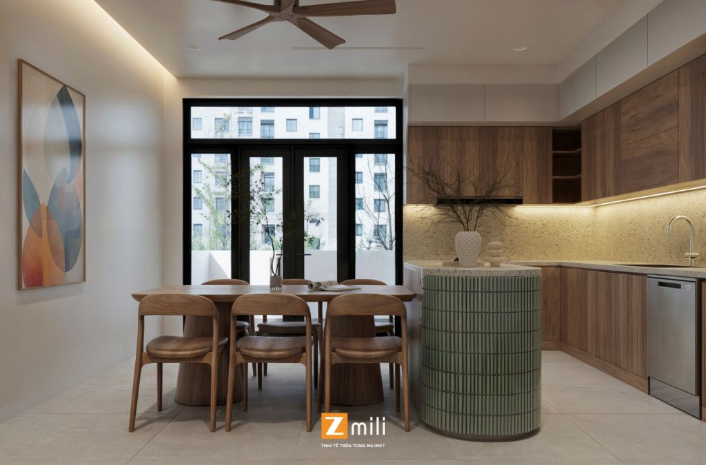 Nội thất phòng khách biệt thự liền kề Đảo Dừa sau khi cải tạo