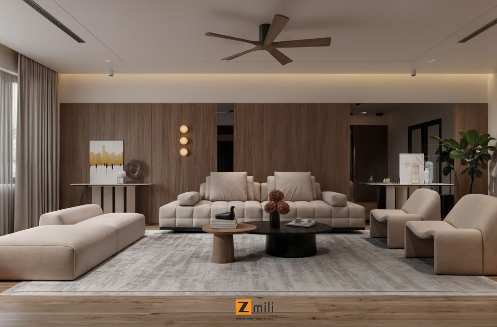 Mẫu phòng khách phố Trúc cải tạo phong cách hiện đại