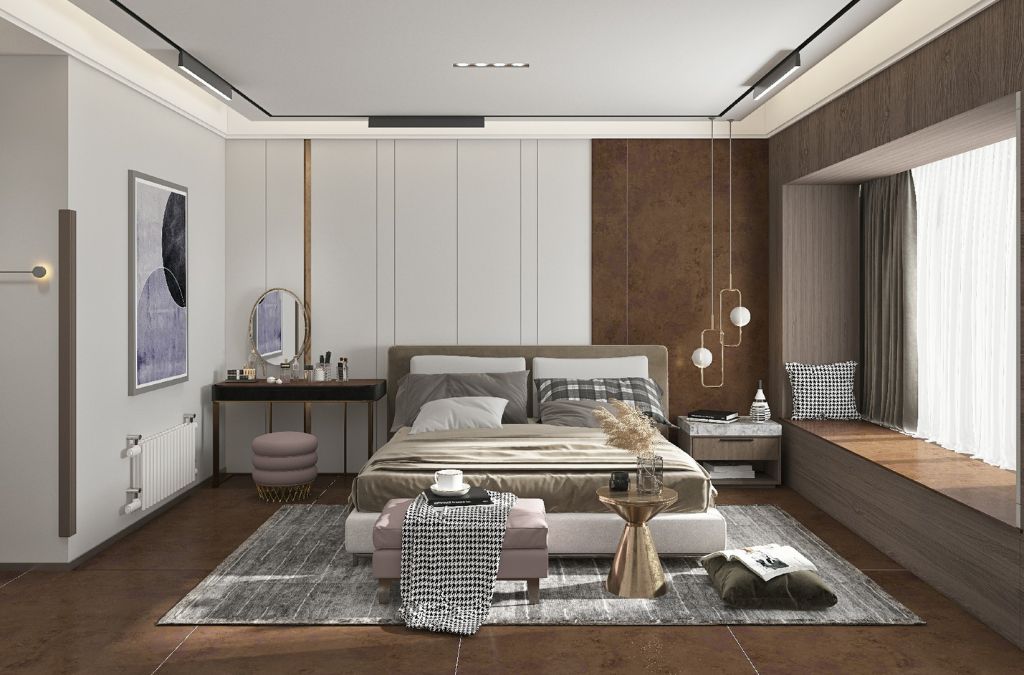 Mẫu cải tạo phòng ngủ biệt thự phong cách Luxury sang trọng