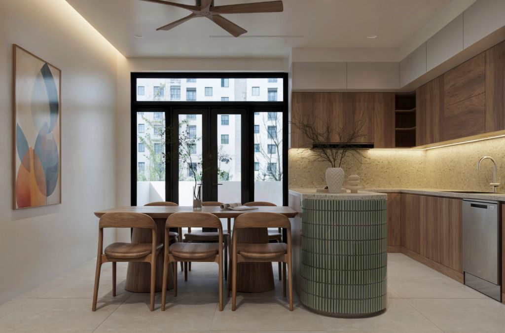 Mẫu phòng bếp biệt thự liền kề phân khu đảo Dừa, Vinhome Ocean Park